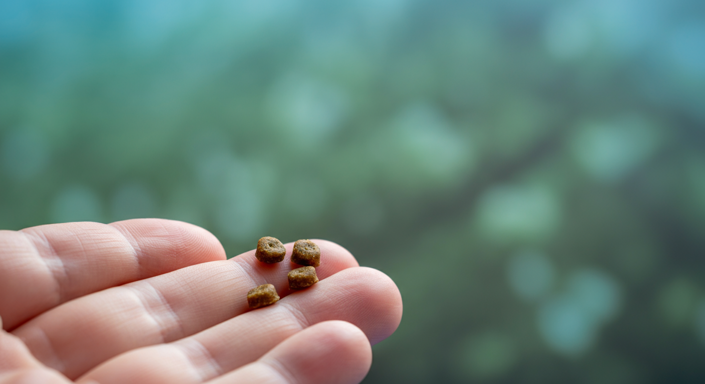 指先に乗るほど小さい、トレーニング用の犬のおやつ