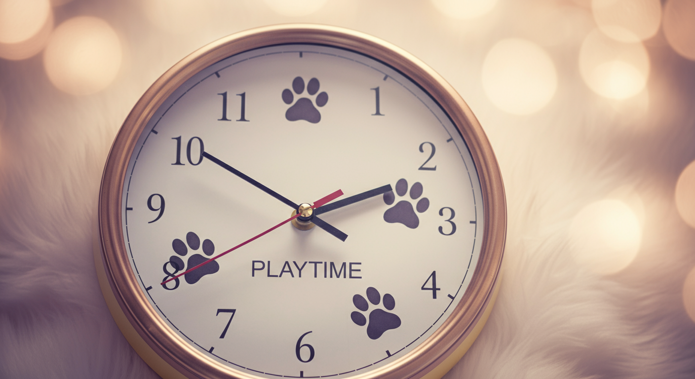 数字の代わりに犬の足跡が描かれた時計の文字盤の抽象的な写真