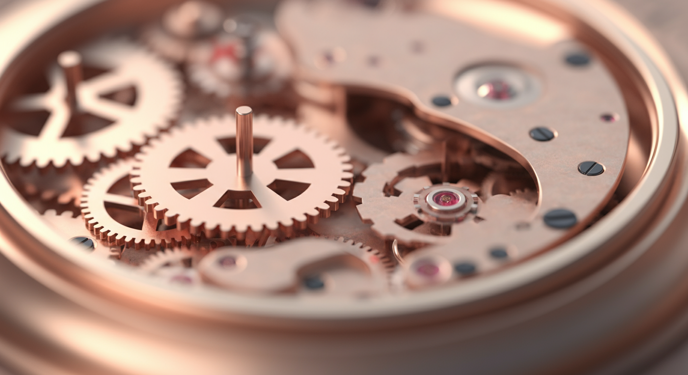 精巧な時計の歯車の一つをアップで撮影した写真。重要な役割を果たす部品を象徴している。