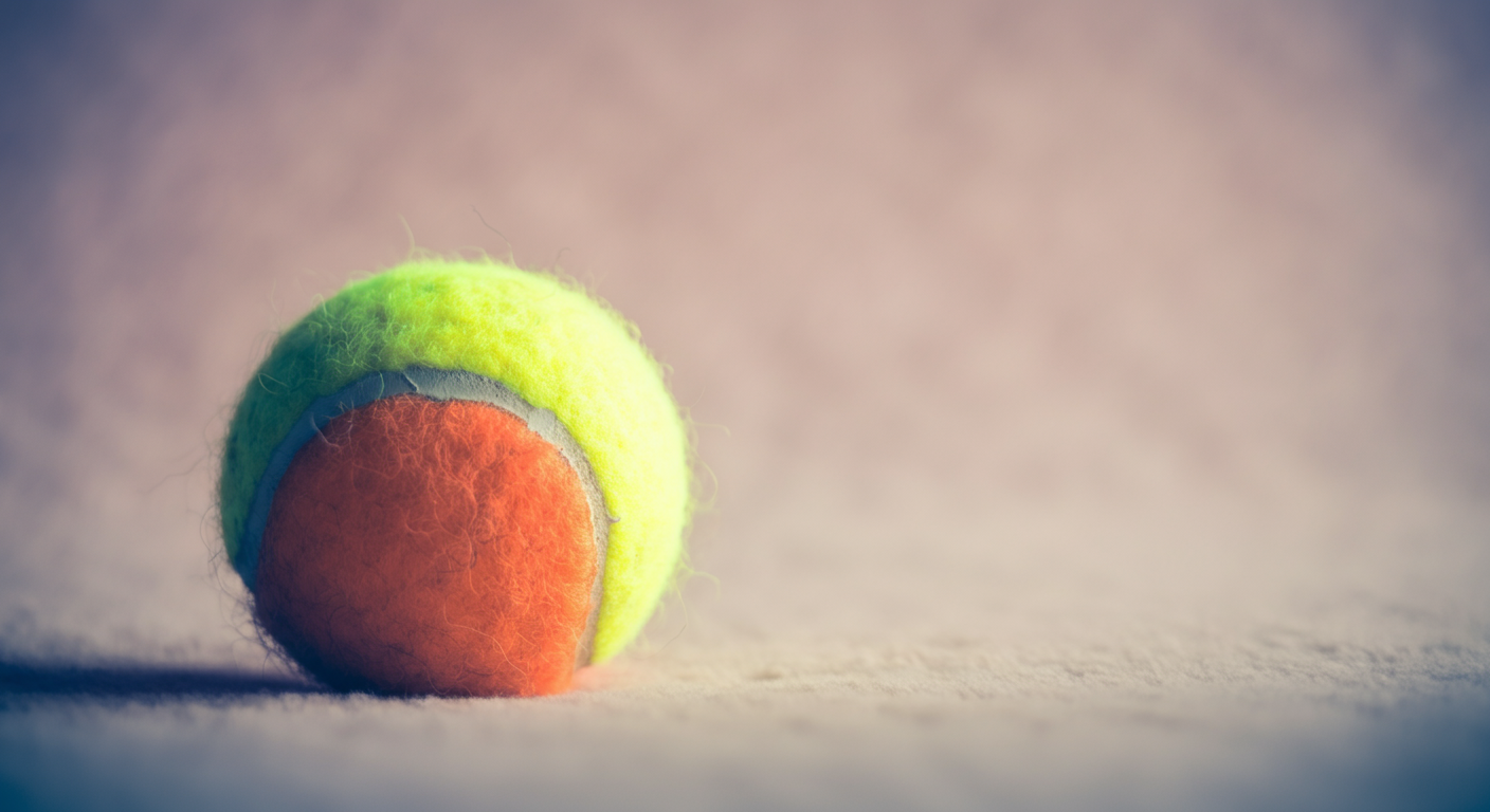 柔らかい光が当たっている犬用のおもちゃのボールのクローズアップ