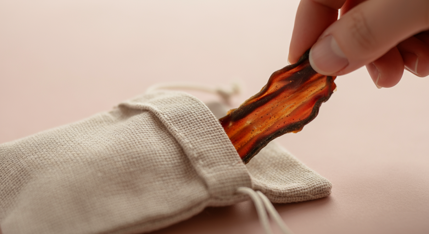 特別なトリーツが入ったおしゃれなポーチ