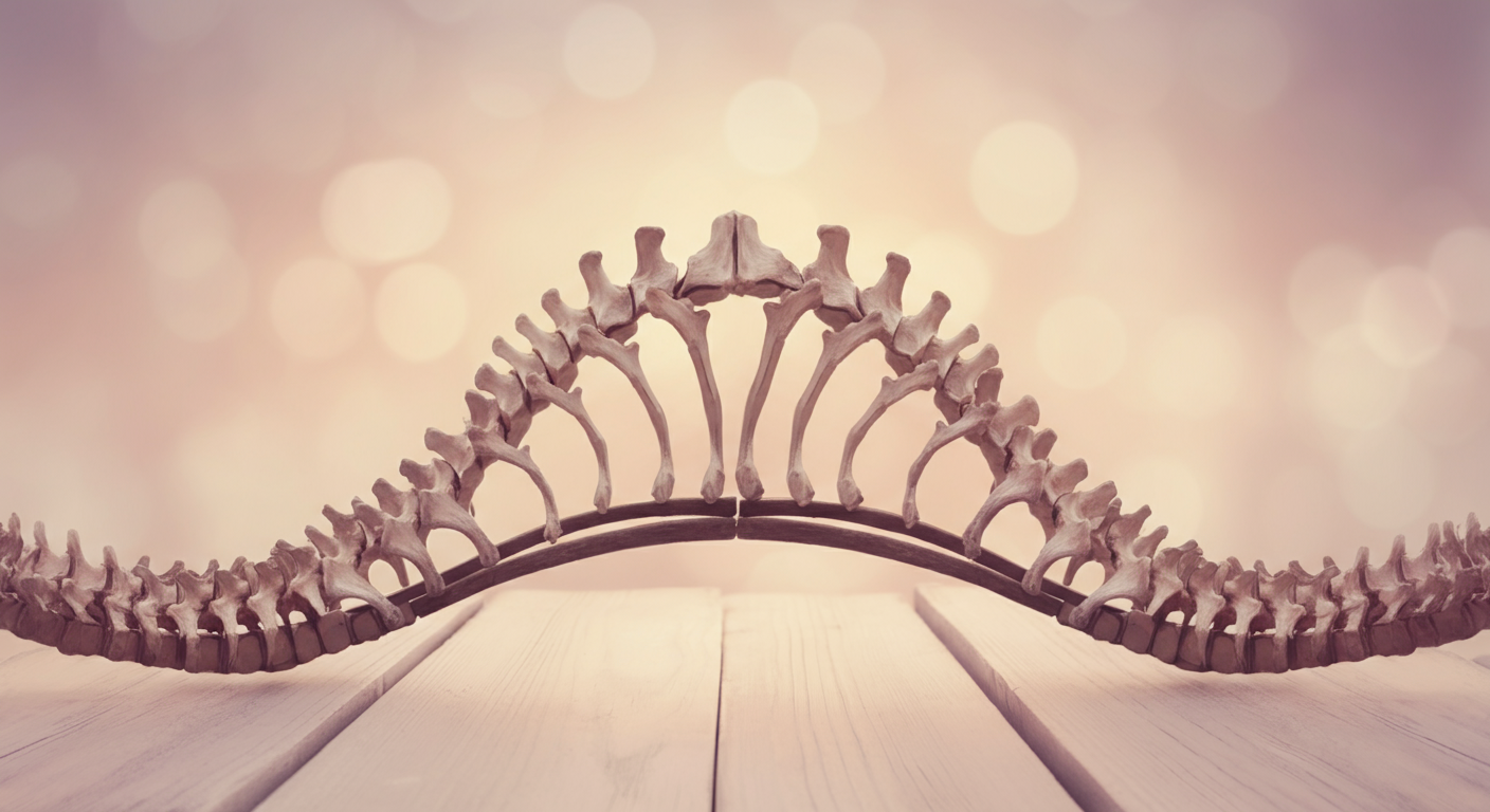 緩やかにアーチを描く、低くて長い木製の橋