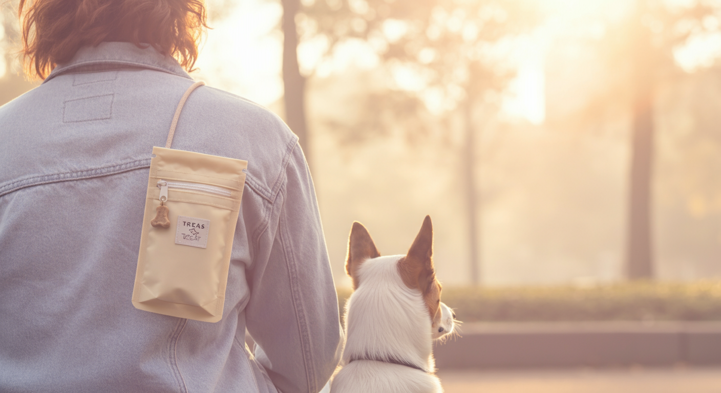 ポケットの汚れにさよなら。トリーツポーチ1つで叶える、身軽なお散歩スタイル