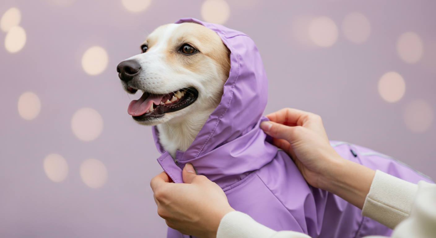 もう嫌がらない！ドッグランで着たいレインコートに慣れさせる魔法の3ステップ