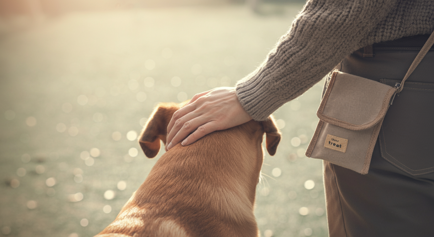 ドッグランで飼い主から離れられない…内気な愛犬の自信を育むトリーツポーチの使い方