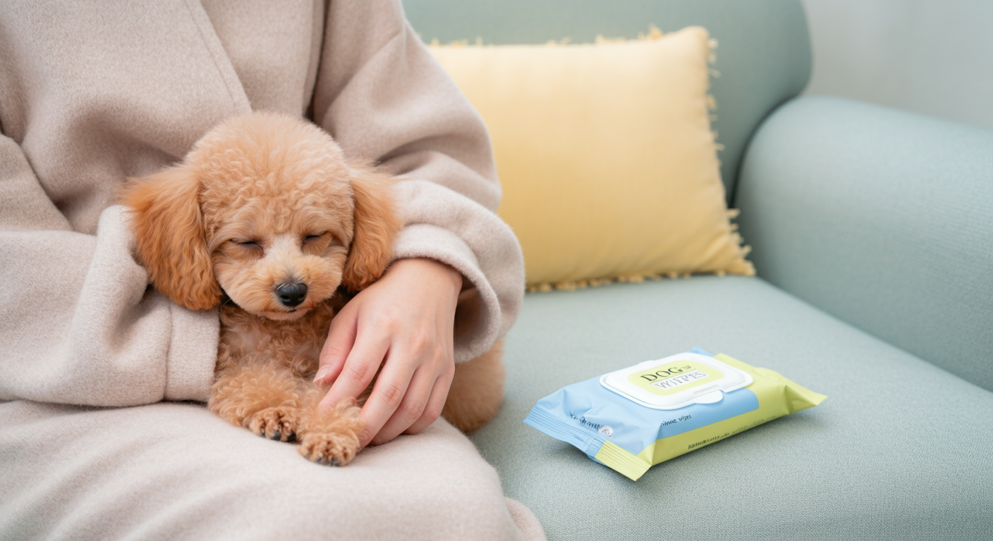 もう慌てない。愛犬との新生活、ウェットティッシュは「お守り」です