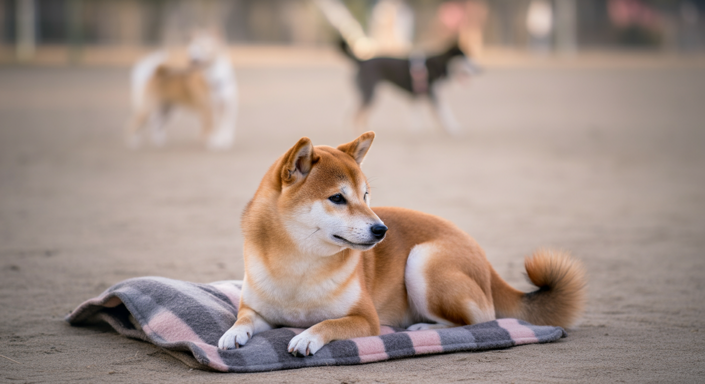 他の犬が苦手な子も安心。レジャーシートで作る「魔法のパーソナルスペース」